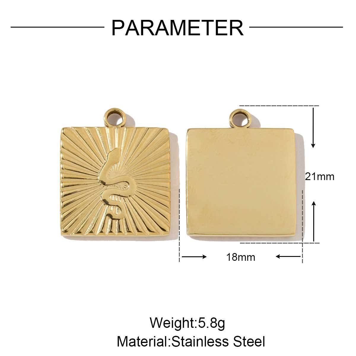 6pcs/pack French Style Stainless Steel Hedgehog Mermaid Charms Bear Wings Seahorse Dog Necklace DIY Small Pendant Wholesale