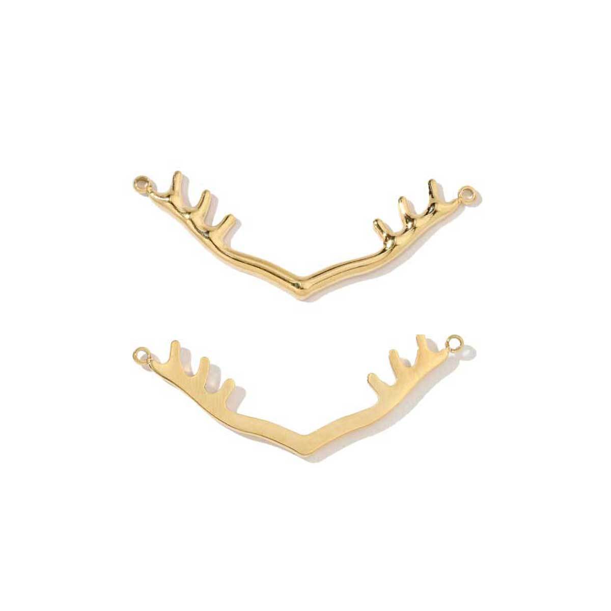 6pcs/pack French Style Stainless Steel Hedgehog Mermaid Charms Bear Wings Seahorse Dog Necklace DIY Small Pendant Wholesale