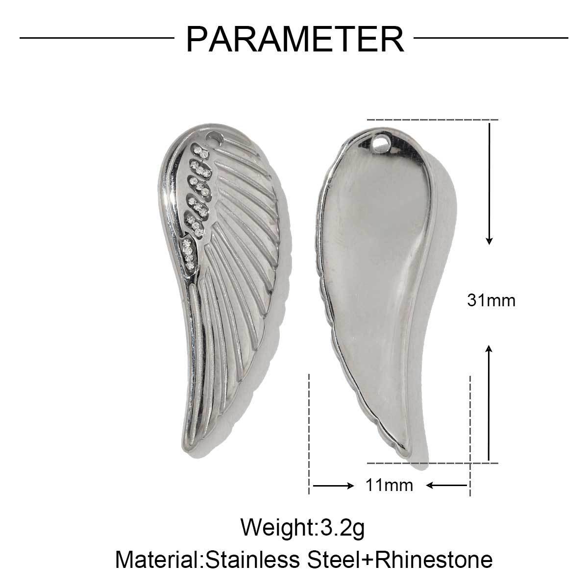 6pcs/pack French Style Stainless Steel Hedgehog Mermaid Charms Bear Wings Seahorse Dog Necklace DIY Small Pendant Wholesale