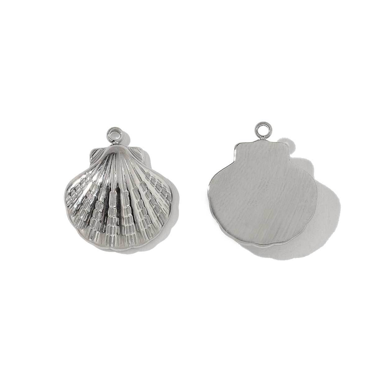 6pcs/pack French Style Stainless Steel Hedgehog Mermaid Charms Bear Wings Seahorse Dog Necklace DIY Small Pendant Wholesale