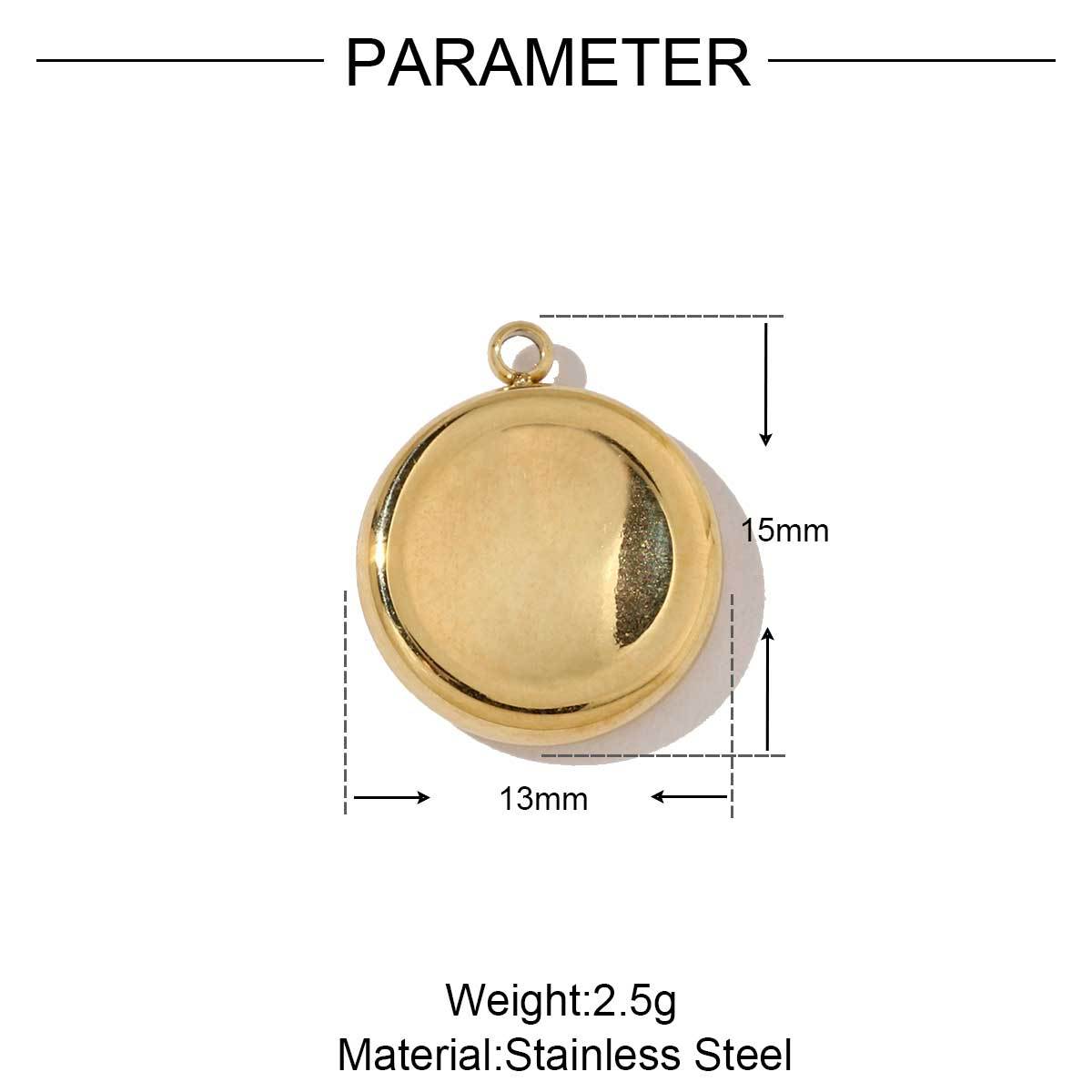 6pcs/pack French Gold Color Geometric Earring Charms Spiral Gourd DIY Necklace Pendants Stainless Steel Jewelry Accessories