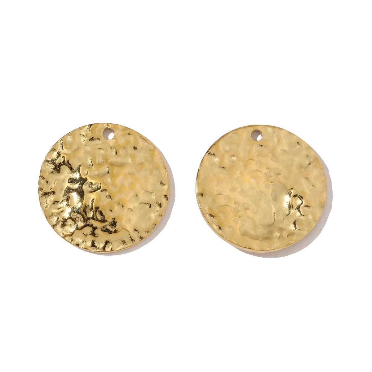 6pcs/pack French Gold Color Geometric Earring Charms Spiral Gourd DIY Necklace Pendants Stainless Steel Jewelry Accessories