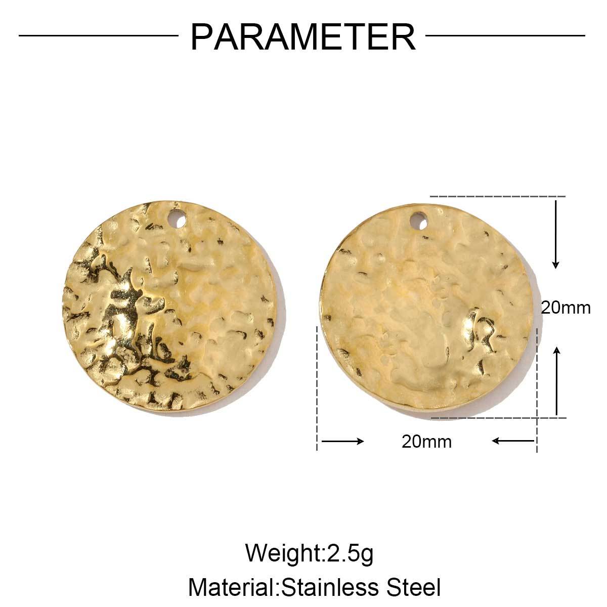 6pcs/pack French Gold Color Geometric Earring Charms Spiral Gourd DIY Necklace Pendants Stainless Steel Jewelry Accessories