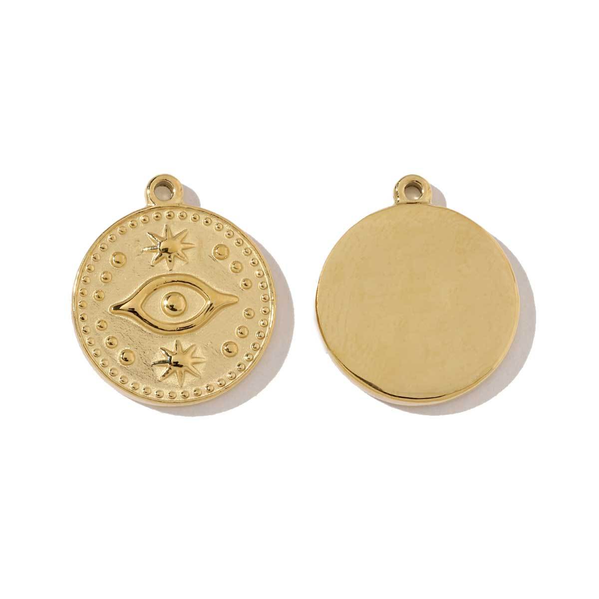 6pcs/pack French Gold Color Geometric Earring Charms Spiral Gourd DIY Necklace Pendants Stainless Steel Jewelry Accessories