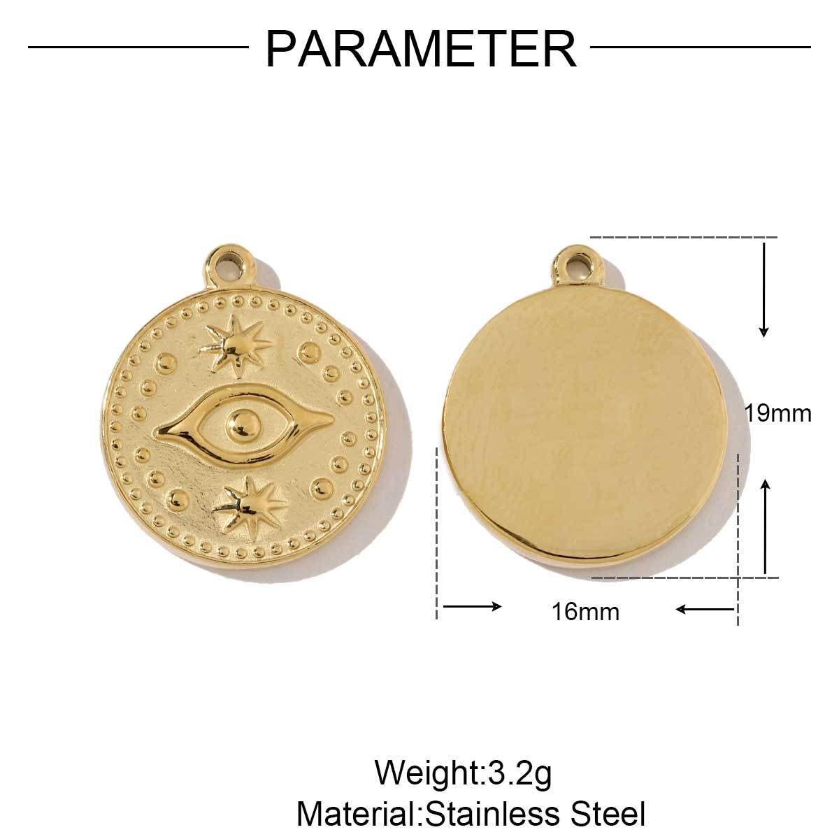 6pcs/pack French Gold Color Geometric Earring Charms Spiral Gourd DIY Necklace Pendants Stainless Steel Jewelry Accessories