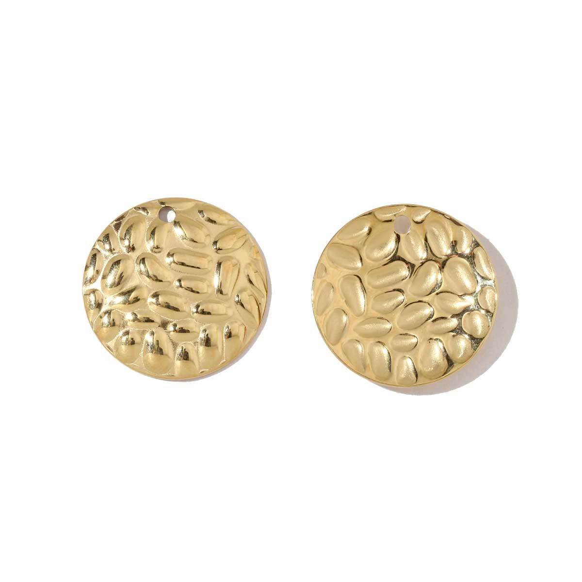 6pcs/pack French Gold Color Geometric Earring Charms Spiral Gourd DIY Necklace Pendants Stainless Steel Jewelry Accessories