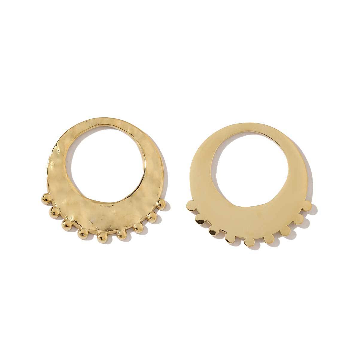 6pcs/pack French Gold Color Geometric Earring Charms Spiral Gourd DIY Necklace Pendants Stainless Steel Jewelry Accessories