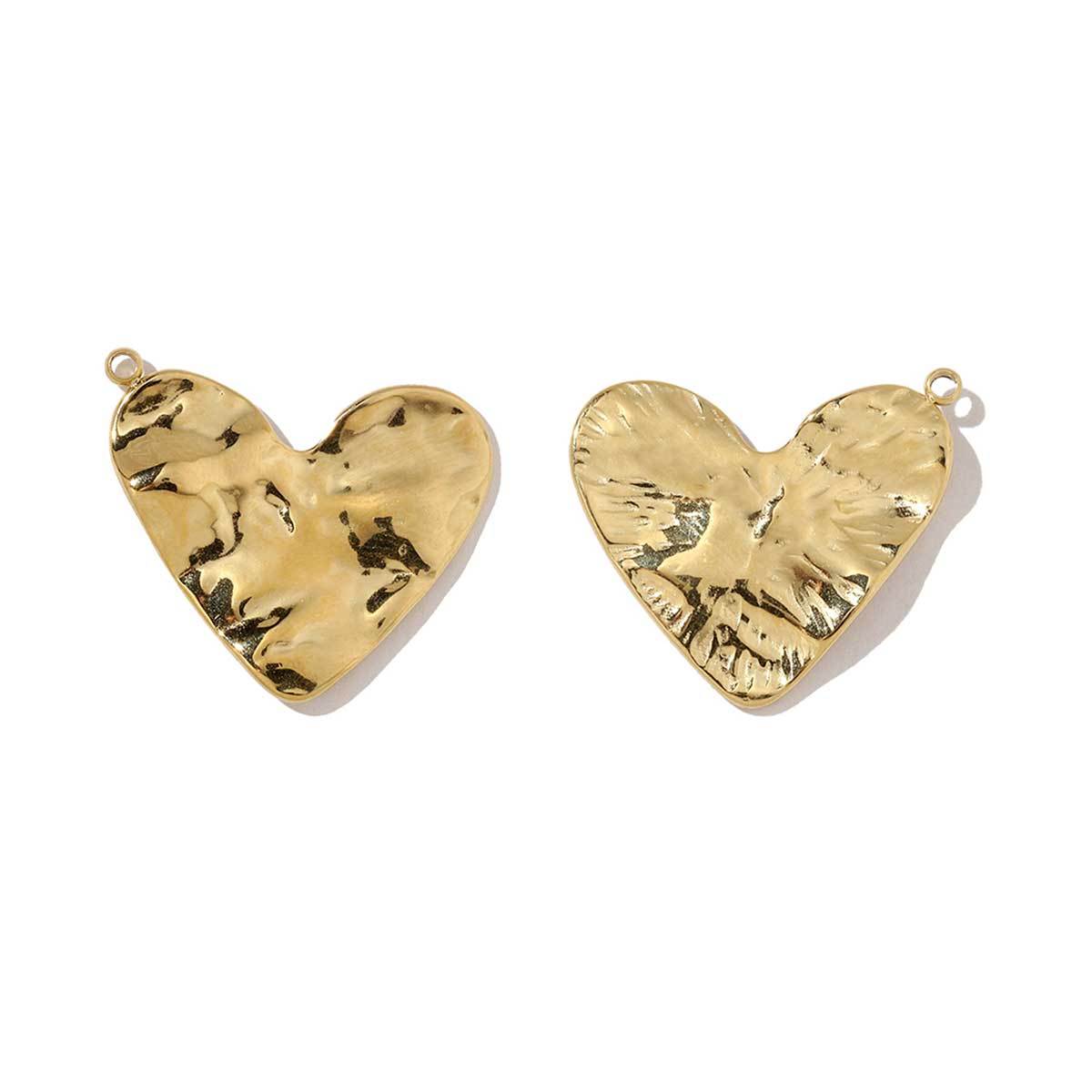6pcs/pack French Gold Color Geometric Earring Charms Spiral Gourd DIY Necklace Pendants Stainless Steel Jewelry Accessories