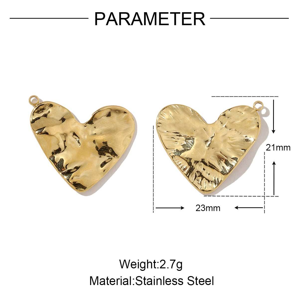 6pcs/pack French Gold Color Geometric Earring Charms Spiral Gourd DIY Necklace Pendants Stainless Steel Jewelry Accessories