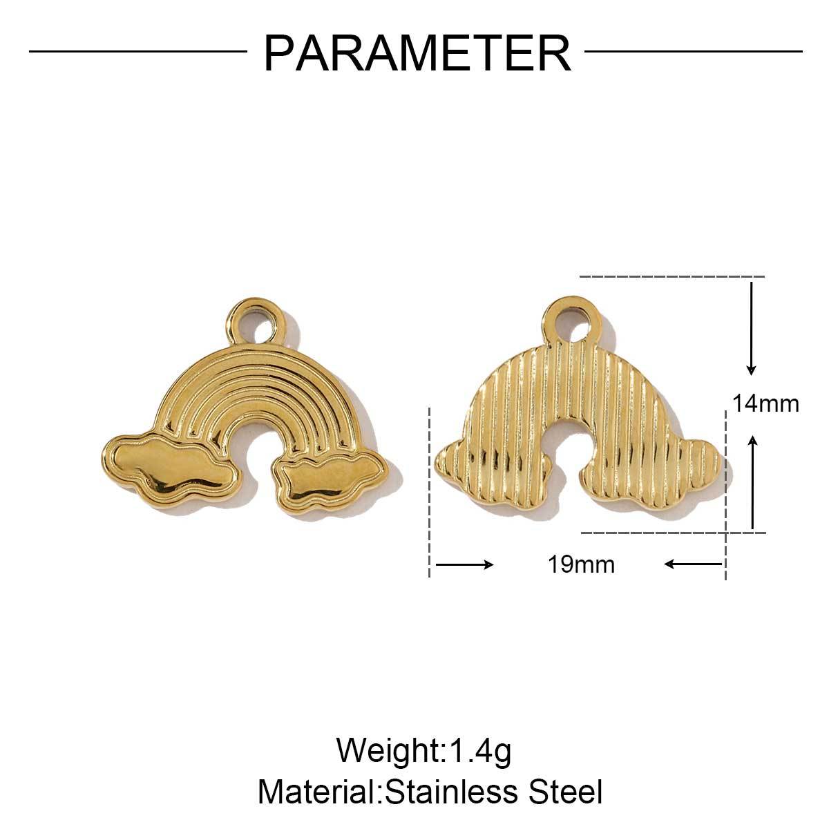6pcs/pack French Gold Color Geometric Earring Charms Spiral Gourd DIY Necklace Pendants Stainless Steel Jewelry Accessories