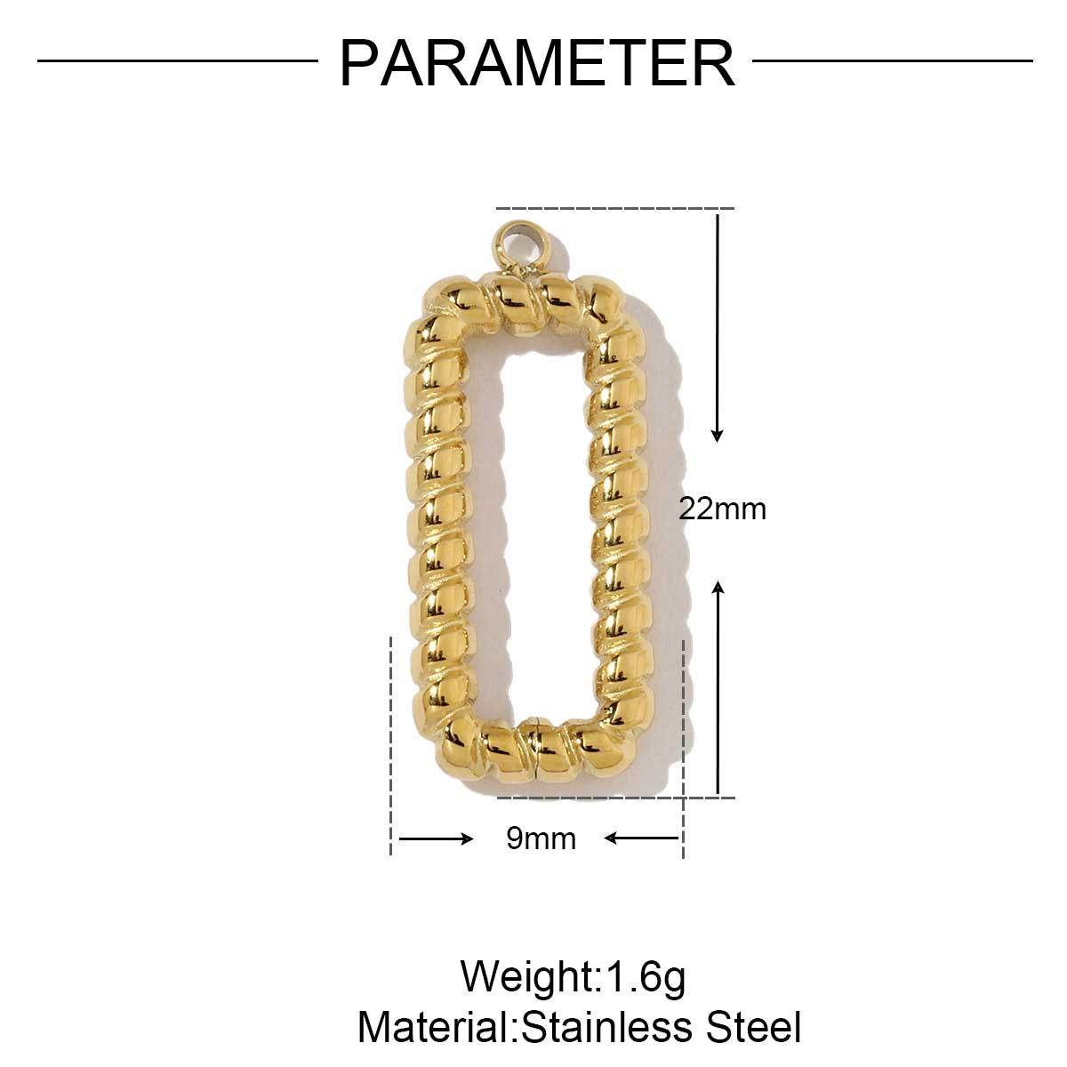 6pcs/pack Stainless Steel Geometric Nugget Lucky Bag Charms Daisy Strawberry DIY Small Pendants Wholesale