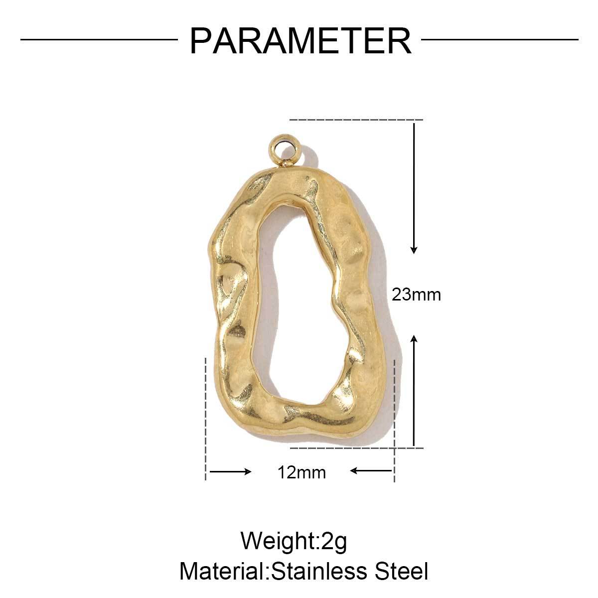 6pcs/pack Stainless Steel Geometric Nugget Lucky Bag Charms Daisy Strawberry DIY Small Pendants Wholesale