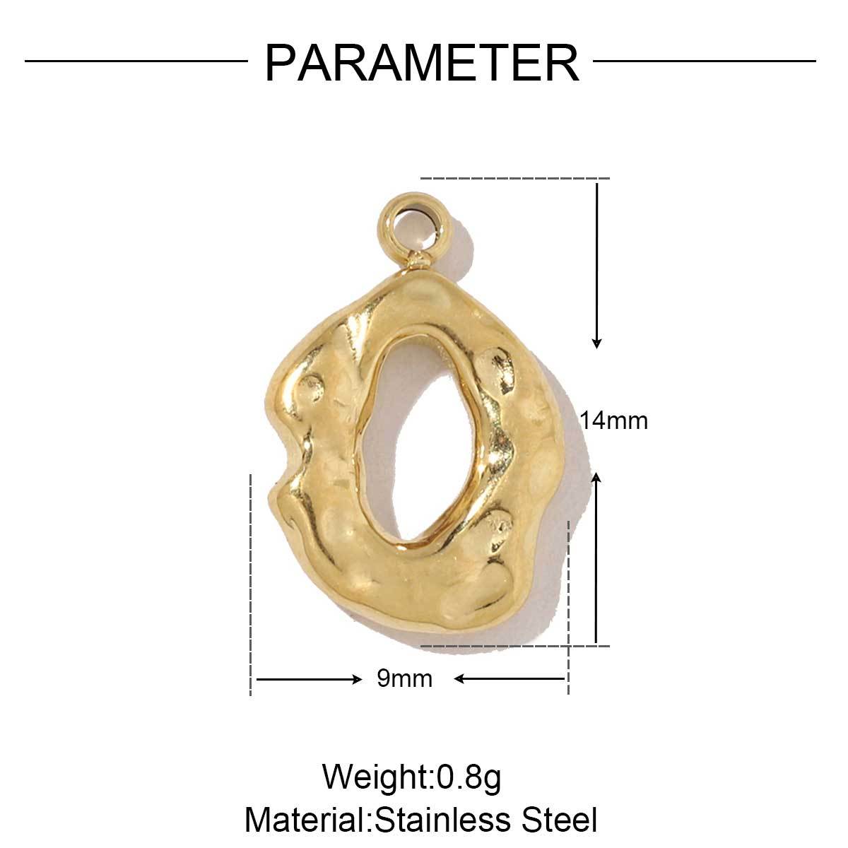 6pcs/pack Stainless Steel Geometric Nugget Lucky Bag Charms Daisy Strawberry DIY Small Pendants Wholesale