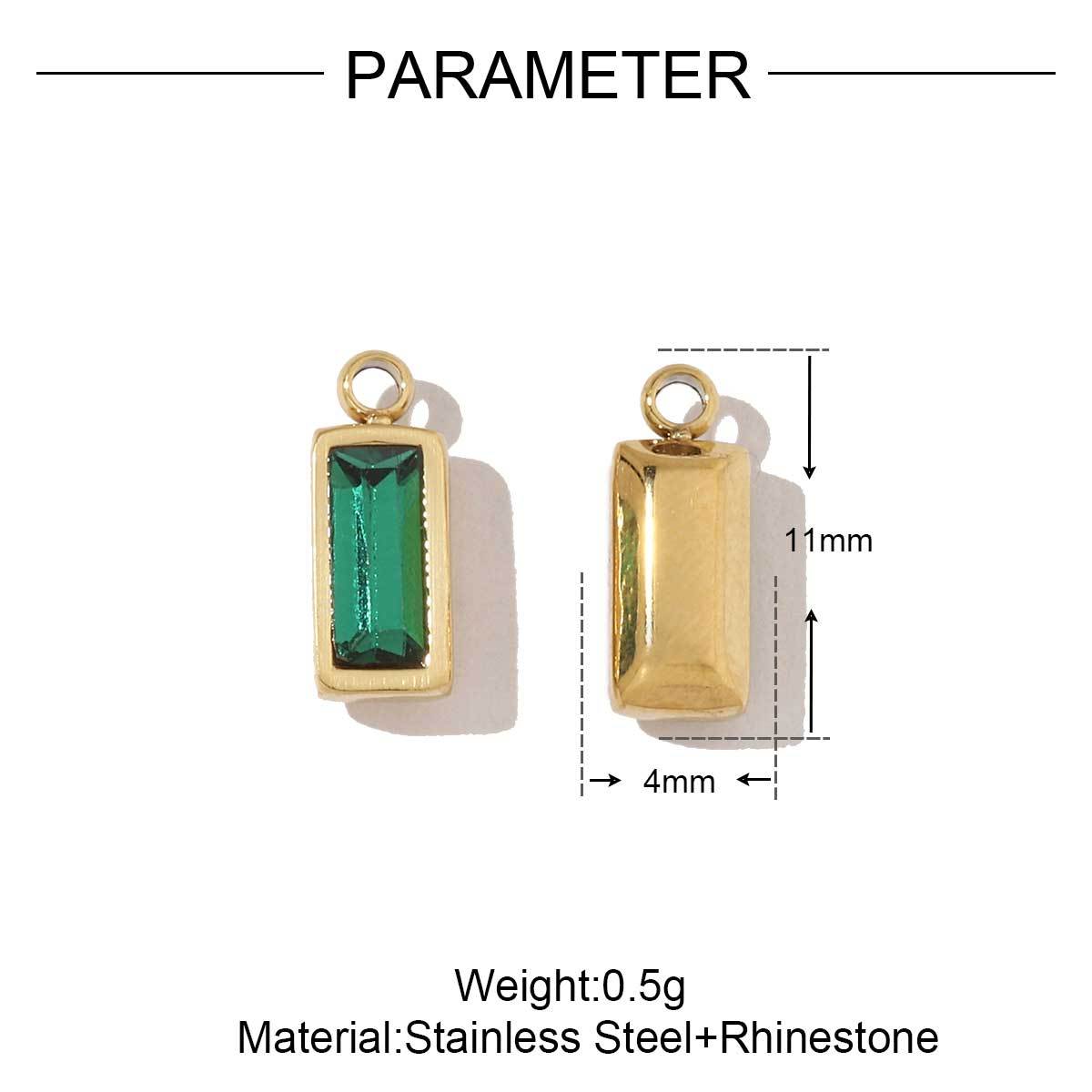 6pcs/pack Stainless Steel Geometric Nugget Lucky Bag Charms Daisy Strawberry DIY Small Pendants Wholesale