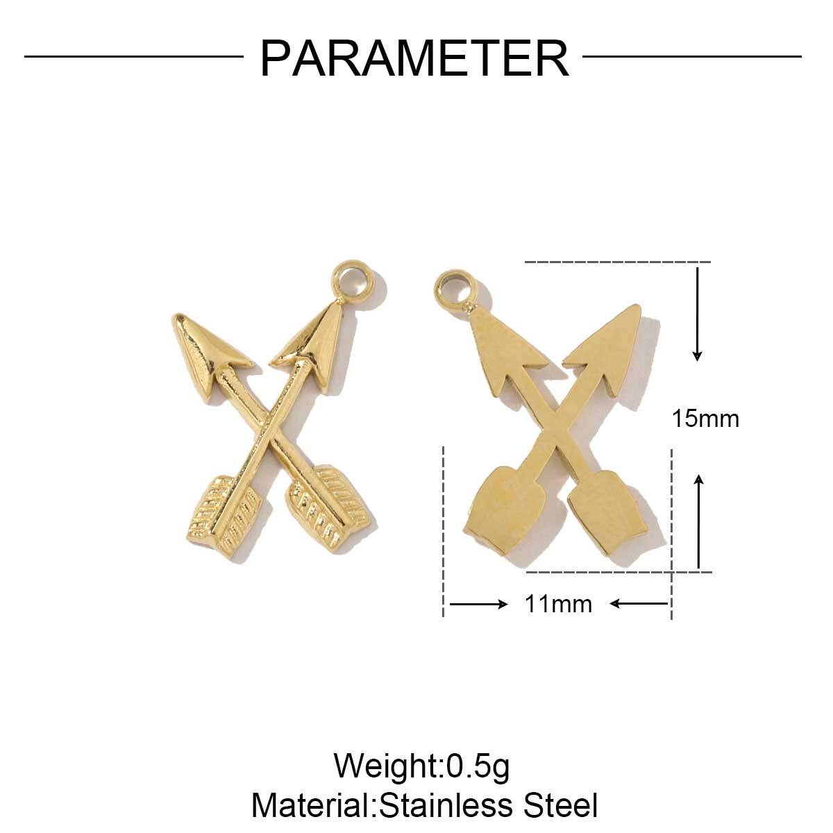 6pcs/pack Stainless Steel Geometric Nugget Lucky Bag Charms Daisy Strawberry DIY Small Pendants Wholesale