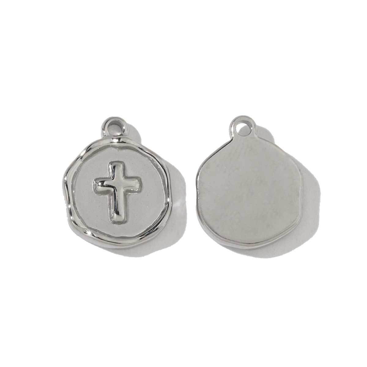6pcs/pack Stainless Steel Geometric Nugget Lucky Bag Charms Daisy Strawberry DIY Small Pendants Wholesale