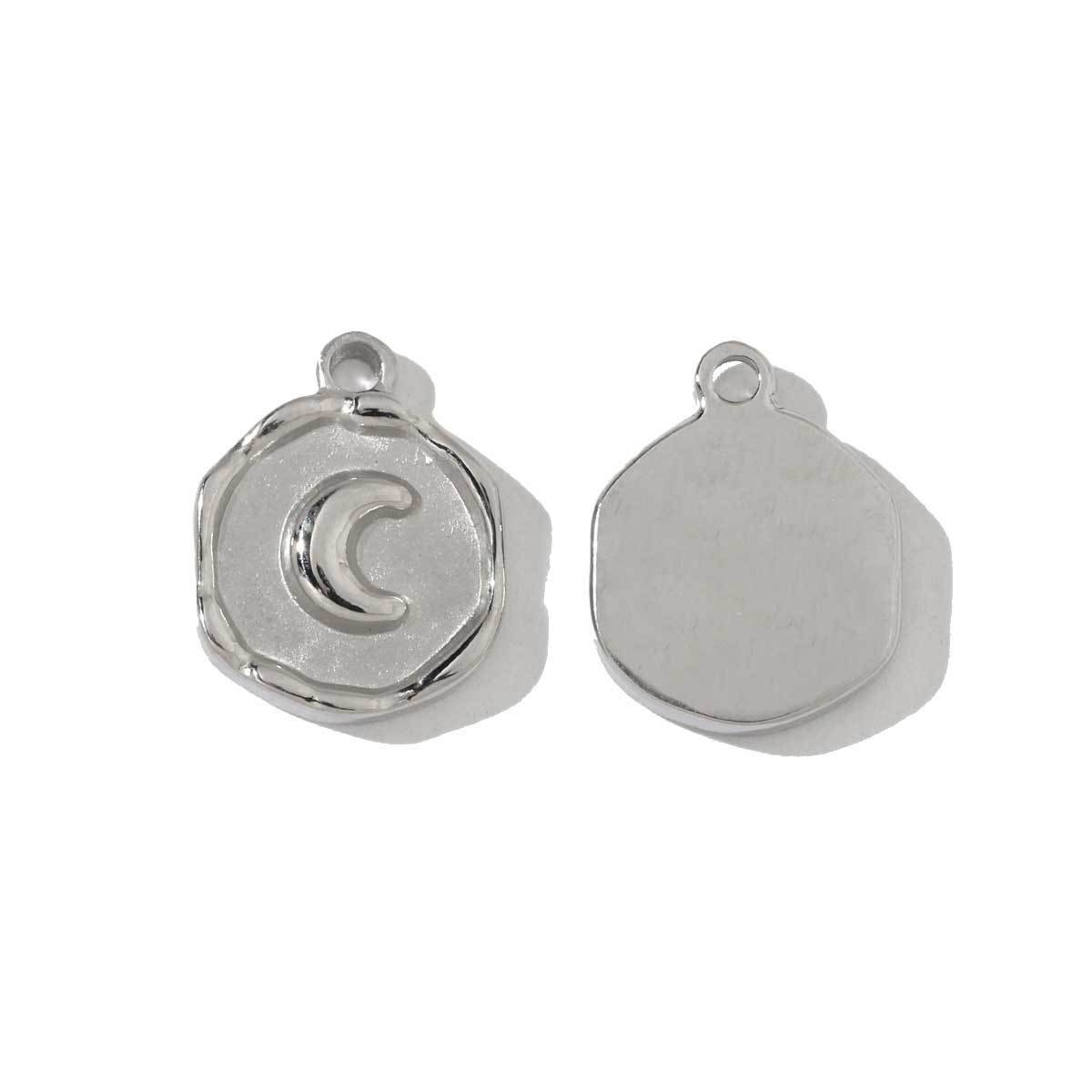 6pcs/pack Stainless Steel Geometric Nugget Lucky Bag Charms Daisy Strawberry DIY Small Pendants Wholesale