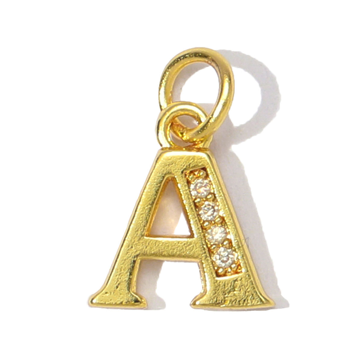 6pcs/pack French Copper Cubic Zircon A-Z 26 Alphabet Necklace Pendants Capital Letter DIY Breaclet Charms Women Name Jewelry