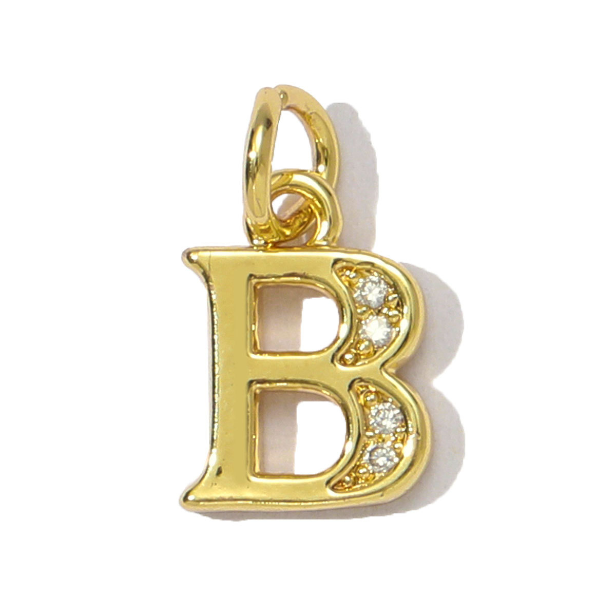 6pcs/pack French Copper Cubic Zircon A-Z 26 Alphabet Necklace Pendants Capital Letter DIY Breaclet Charms Women Name Jewelry
