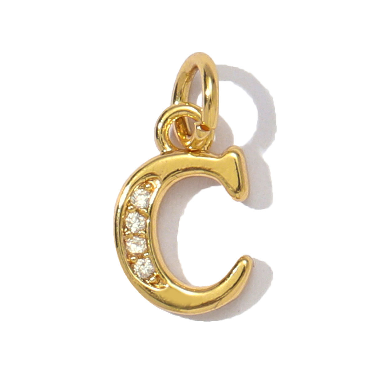 6pcs/pack French Copper Cubic Zircon A-Z 26 Alphabet Necklace Pendants Capital Letter DIY Breaclet Charms Women Name Jewelry