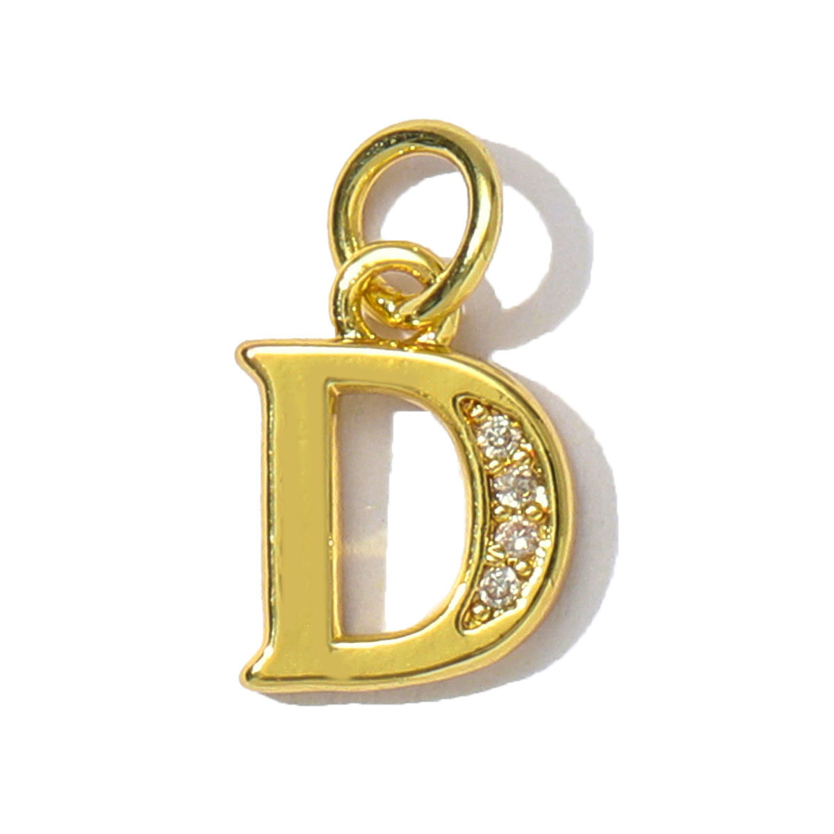 6pcs/pack French Copper Cubic Zircon A-Z 26 Alphabet Necklace Pendants Capital Letter DIY Breaclet Charms Women Name Jewelry