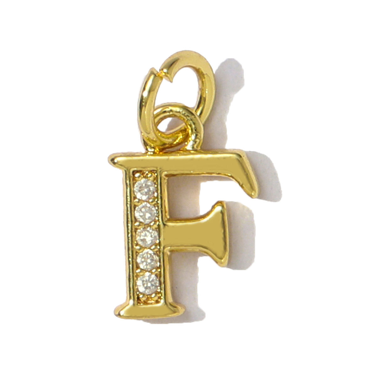 6pcs/pack French Copper Cubic Zircon A-Z 26 Alphabet Necklace Pendants Capital Letter DIY Breaclet Charms Women Name Jewelry