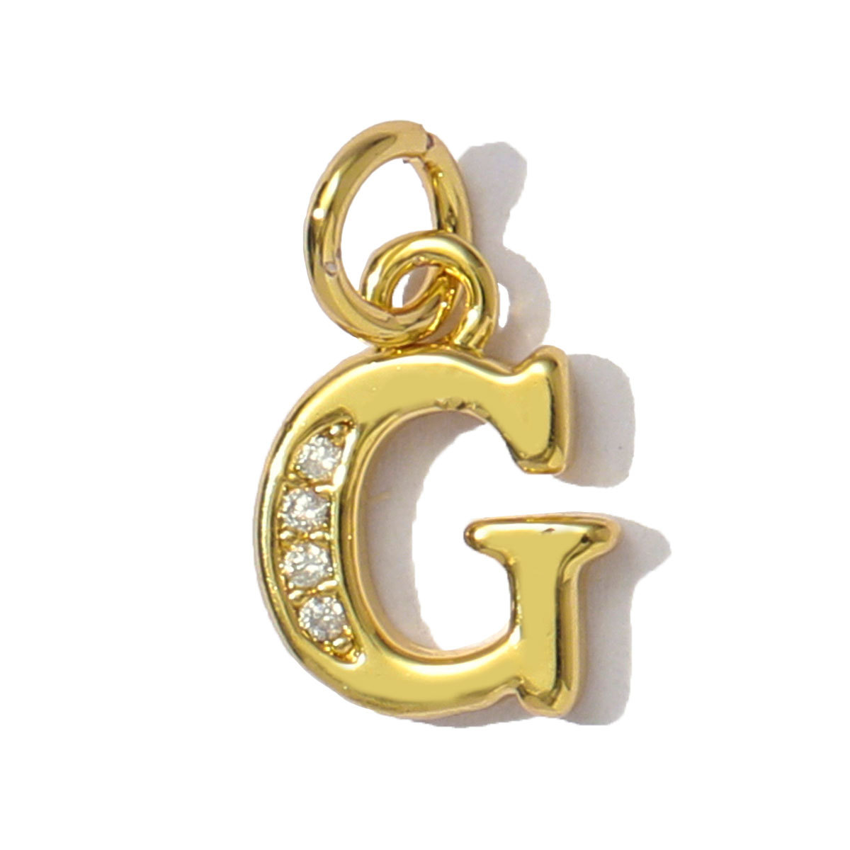 6pcs/pack French Copper Cubic Zircon A-Z 26 Alphabet Necklace Pendants Capital Letter DIY Breaclet Charms Women Name Jewelry