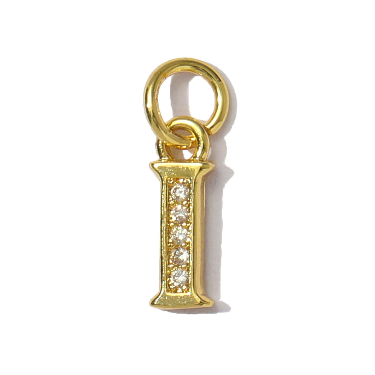 6pcs/pack French Copper Cubic Zircon A-Z 26 Alphabet Necklace Pendants Capital Letter DIY Breaclet Charms Women Name Jewelry