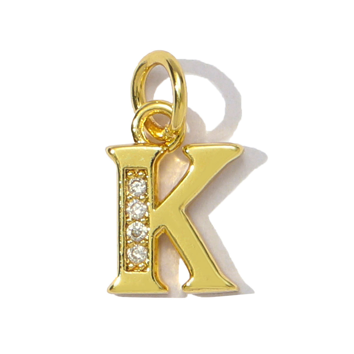 6pcs/pack French Copper Cubic Zircon A-Z 26 Alphabet Necklace Pendants Capital Letter DIY Breaclet Charms Women Name Jewelry