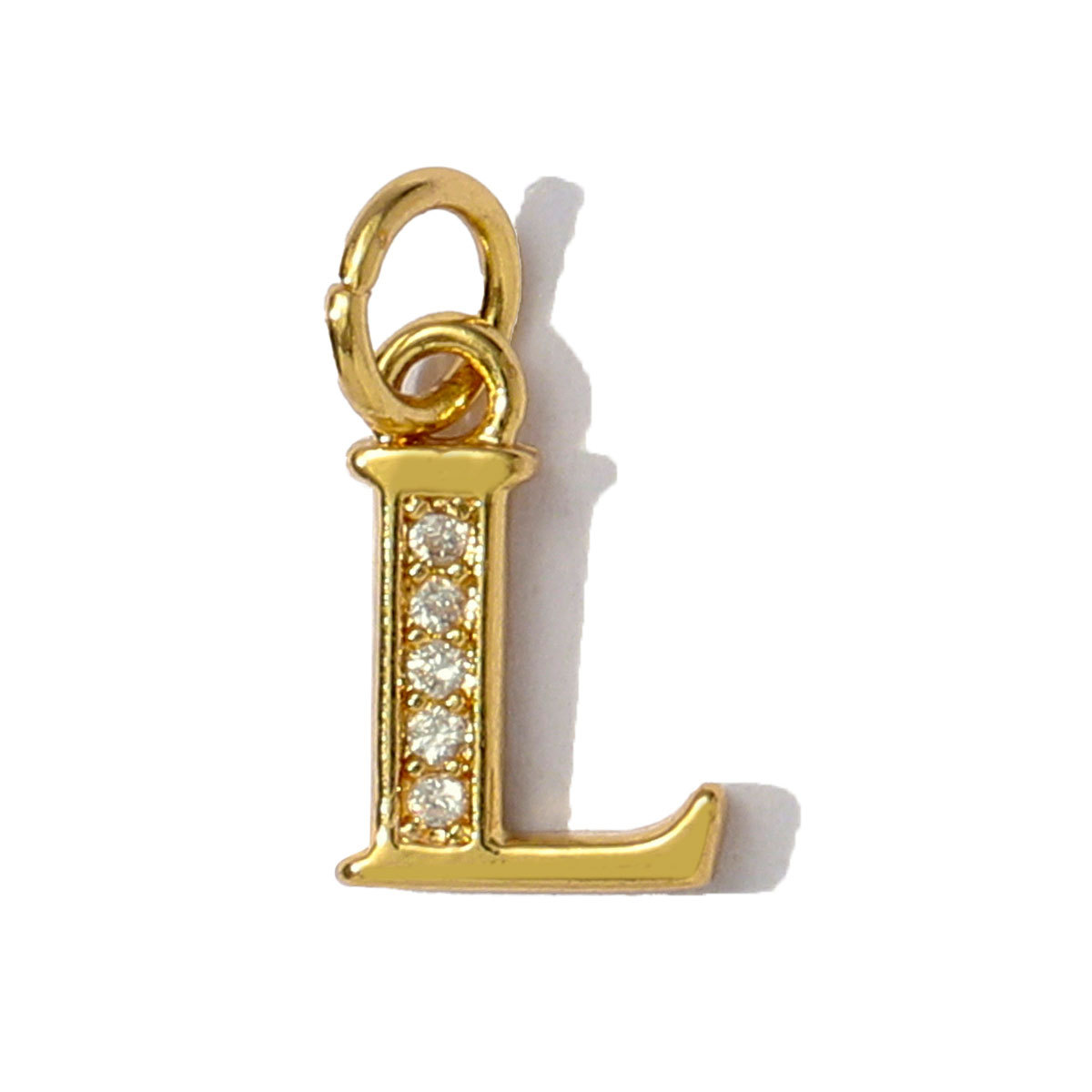 6pcs/pack French Copper Cubic Zircon A-Z 26 Alphabet Necklace Pendants Capital Letter DIY Breaclet Charms Women Name Jewelry