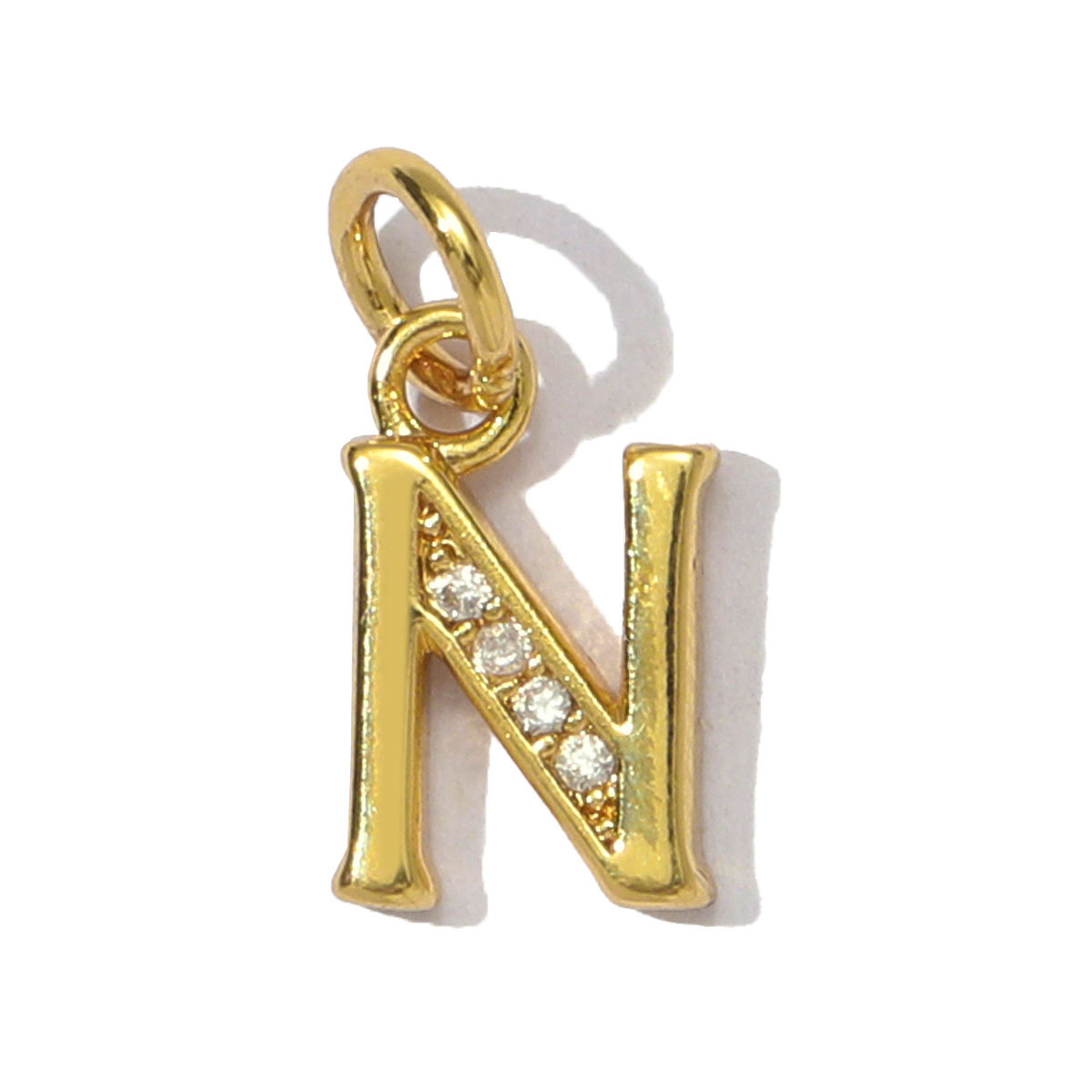 6pcs/pack French Copper Cubic Zircon A-Z 26 Alphabet Necklace Pendants Capital Letter DIY Breaclet Charms Women Name Jewelry