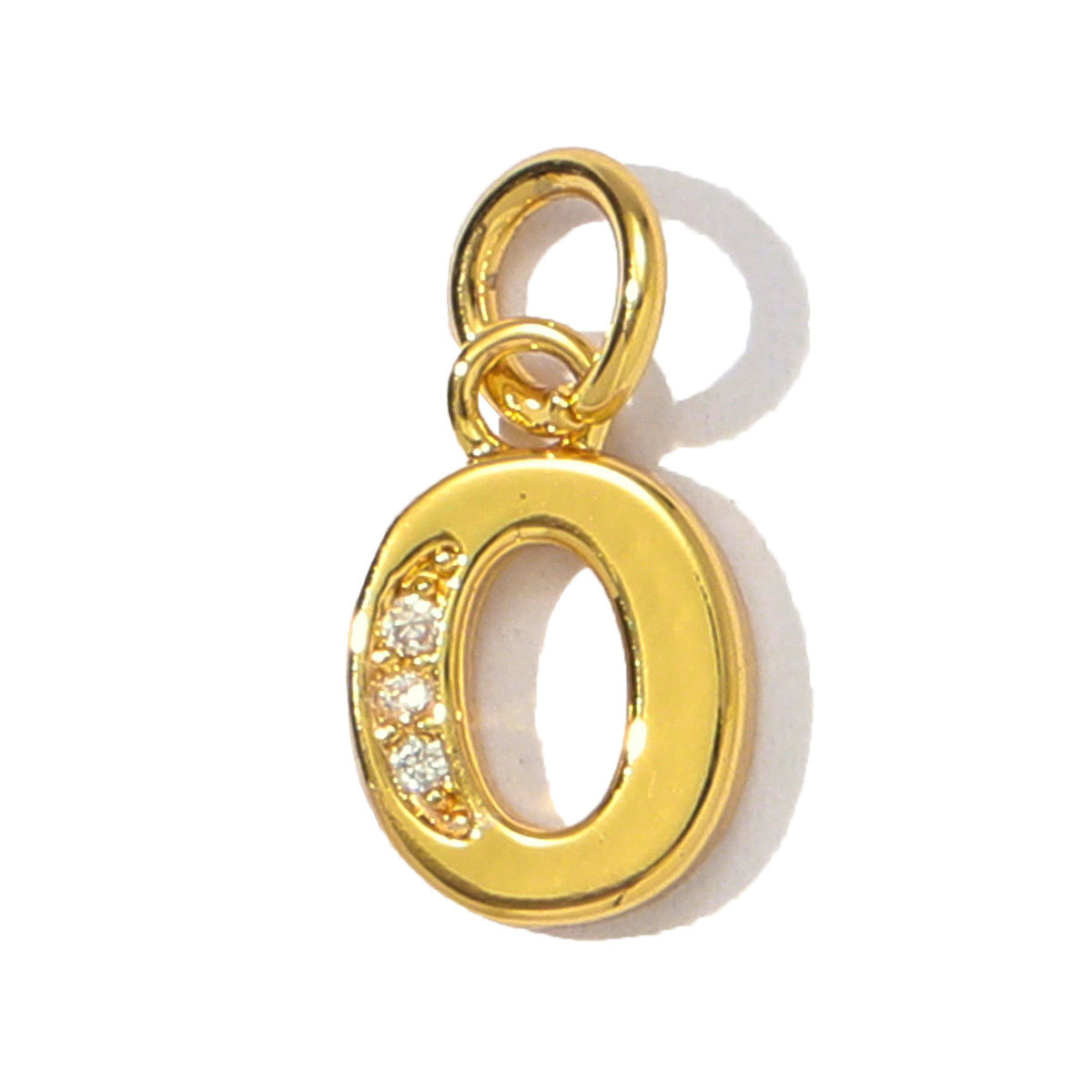 6pcs/pack French Copper Cubic Zircon A-Z 26 Alphabet Necklace Pendants Capital Letter DIY Breaclet Charms Women Name Jewelry