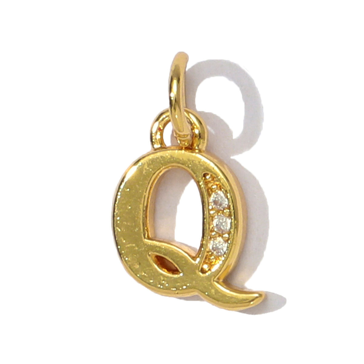 6pcs/pack French Copper Cubic Zircon A-Z 26 Alphabet Necklace Pendants Capital Letter DIY Breaclet Charms Women Name Jewelry