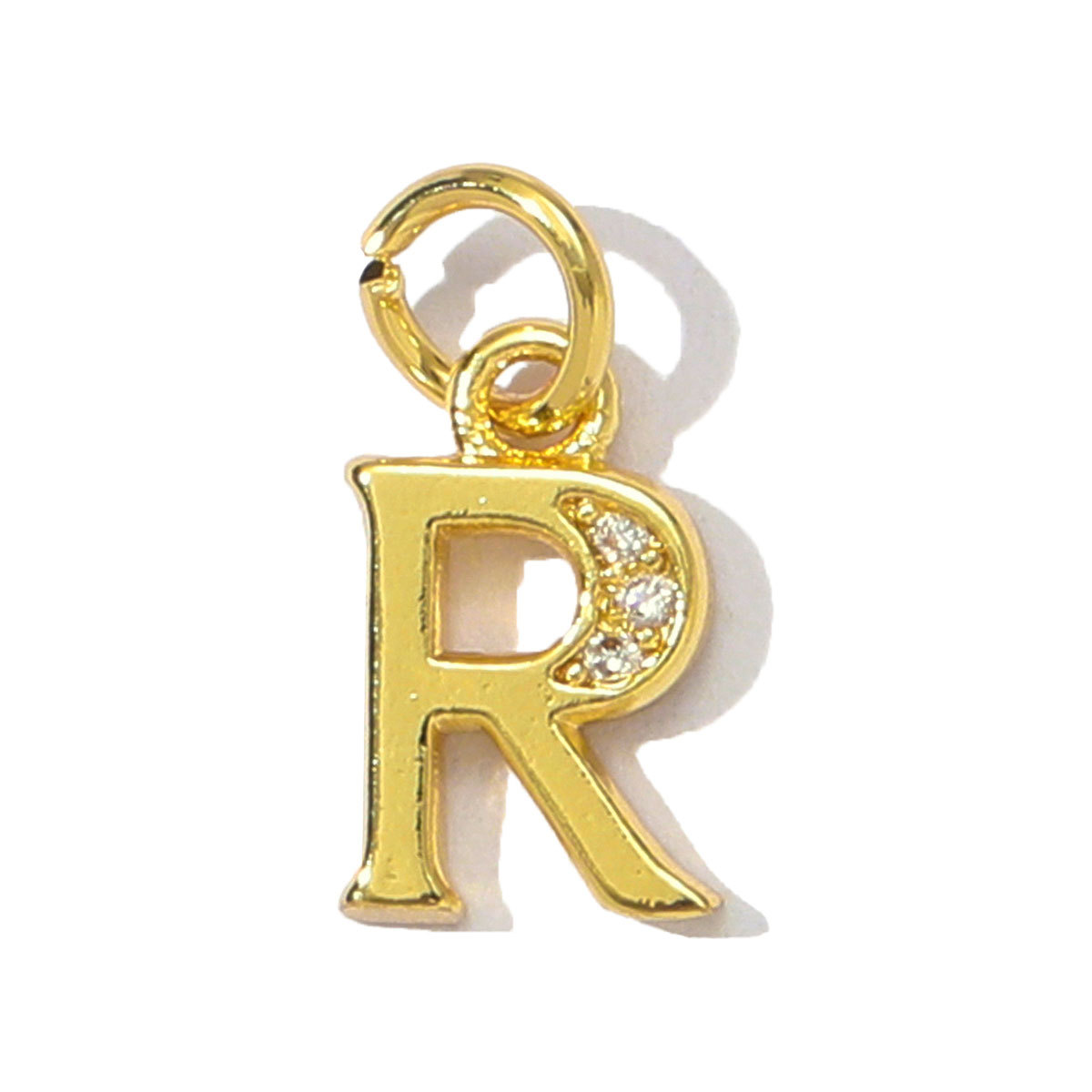 6pcs/pack French Copper Cubic Zircon A-Z 26 Alphabet Necklace Pendants Capital Letter DIY Breaclet Charms Women Name Jewelry