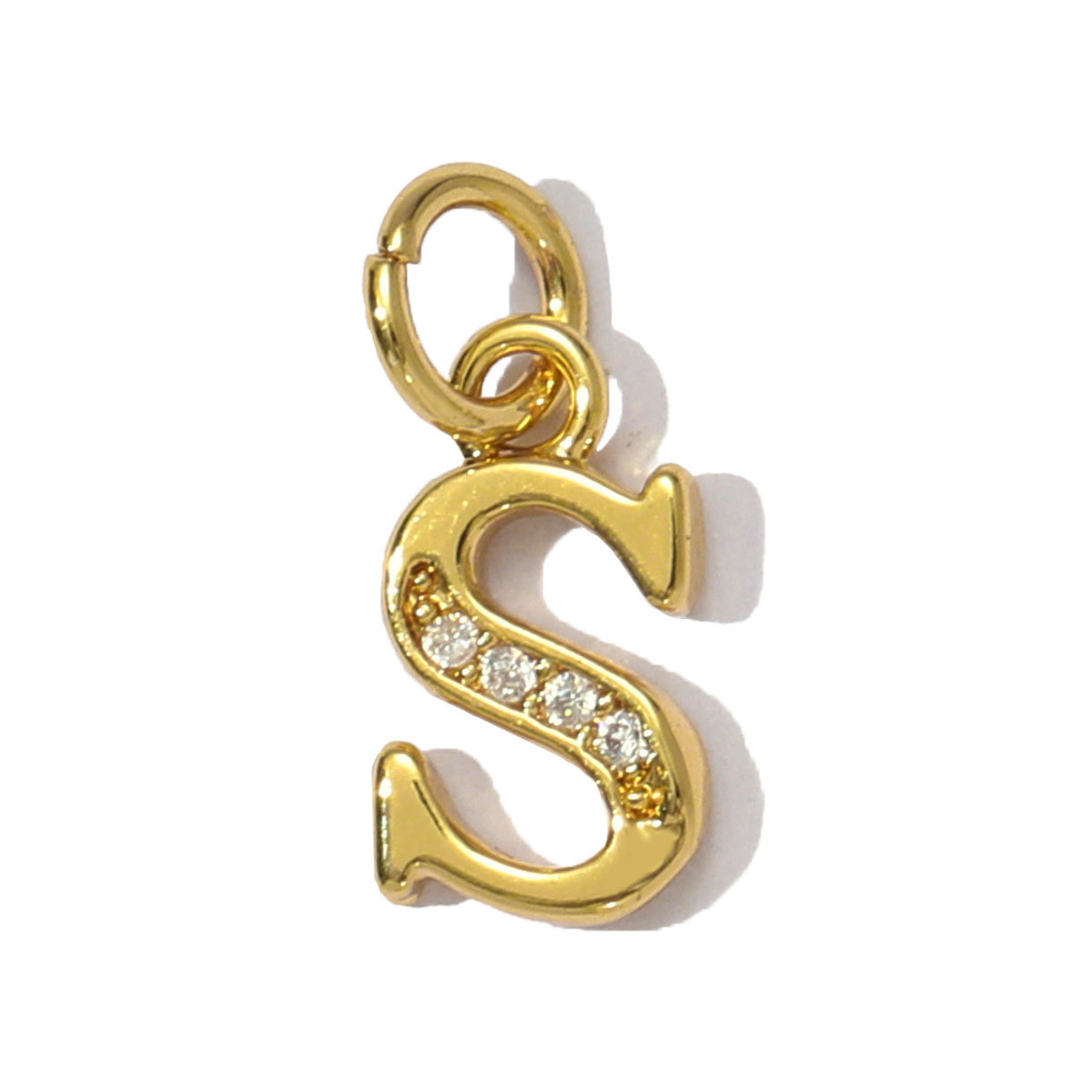 6pcs/pack French Copper Cubic Zircon A-Z 26 Alphabet Necklace Pendants Capital Letter DIY Breaclet Charms Women Name Jewelry