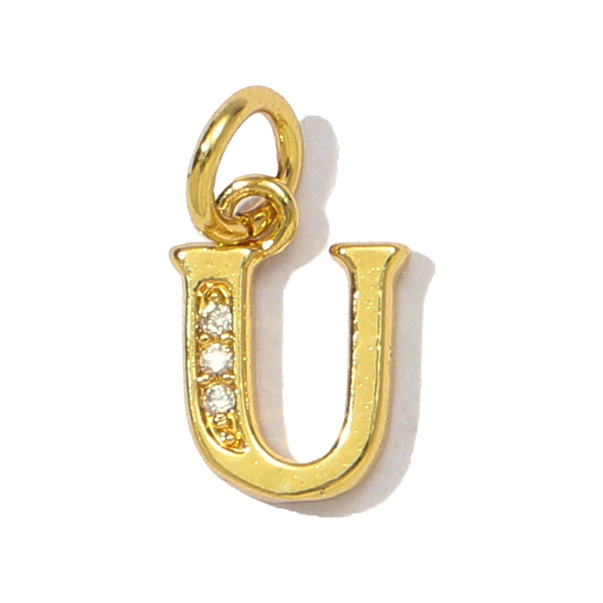 6pcs/pack French Copper Cubic Zircon A-Z 26 Alphabet Necklace Pendants Capital Letter DIY Breaclet Charms Women Name Jewelry