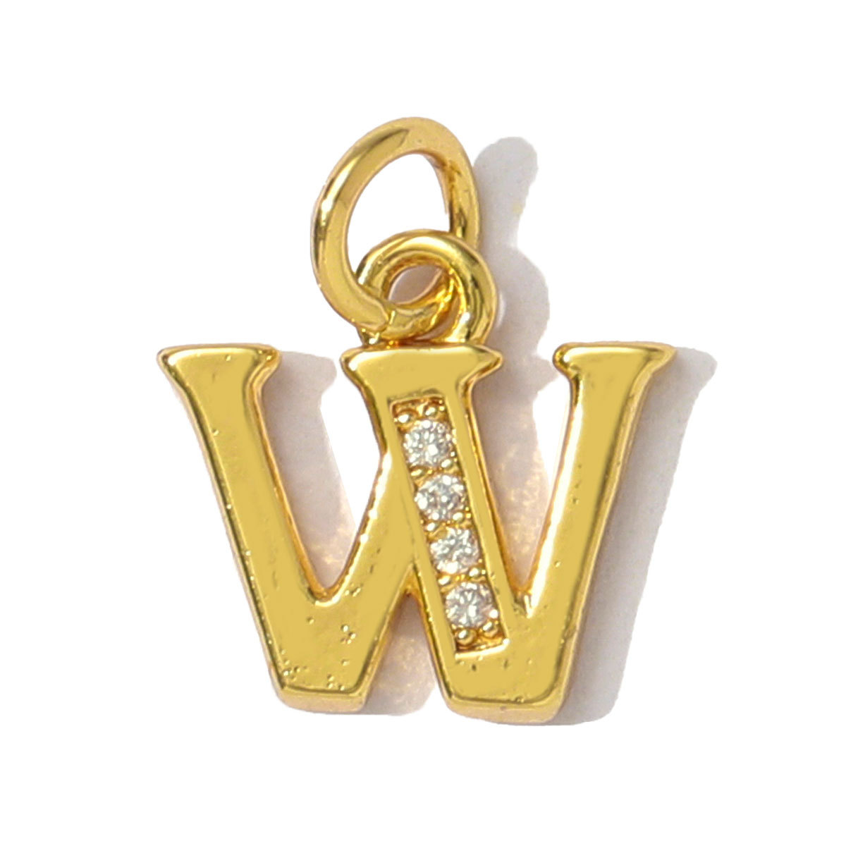 6pcs/pack French Copper Cubic Zircon A-Z 26 Alphabet Necklace Pendants Capital Letter DIY Breaclet Charms Women Name Jewelry