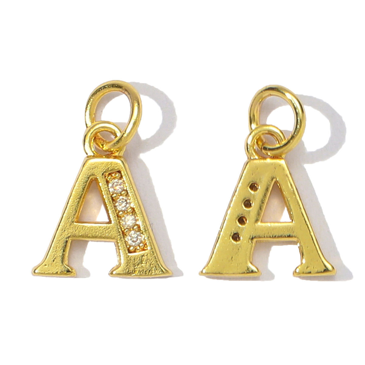 6pcs/pack French Copper Cubic Zircon A-Z 26 Alphabet Necklace Pendants Capital Letter DIY Breaclet Charms Women Name Jewelry