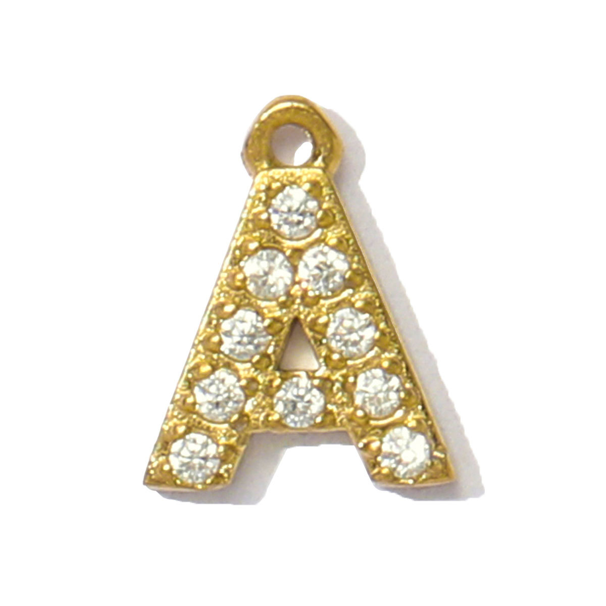 6pcs/pack French Small Cubic Zircon Alphabet Name Necklace Pendants Stainless Steel Capital A-Z 26 Letter DIY Charms Women Earring Jewelry