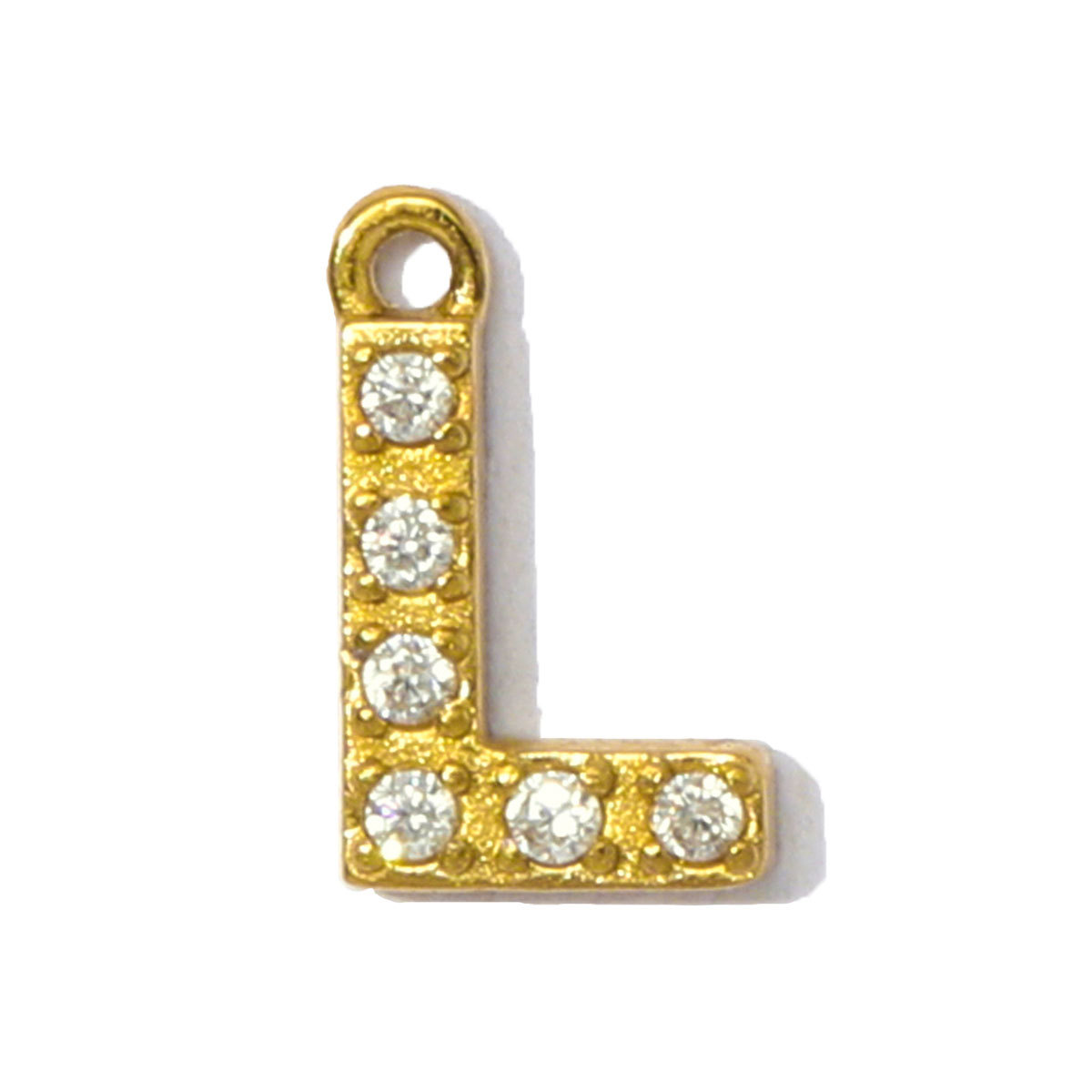 6pcs/pack French Small Cubic Zircon Alphabet Name Necklace Pendants Stainless Steel Capital A-Z 26 Letter DIY Charms Women Earring Jewelry