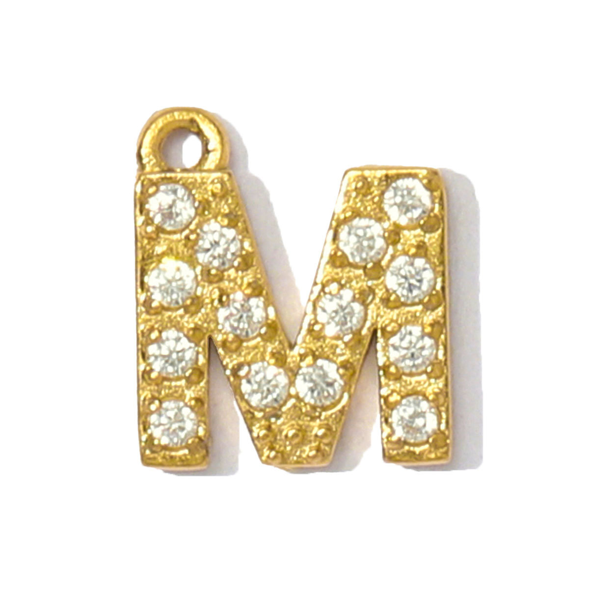 6pcs/pack French Small Cubic Zircon Alphabet Name Necklace Pendants Stainless Steel Capital A-Z 26 Letter DIY Charms Women Earring Jewelry