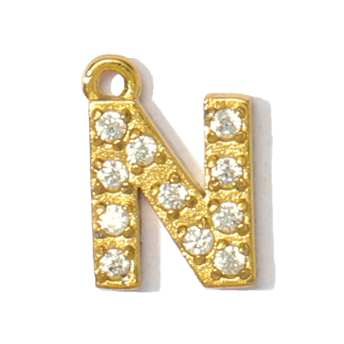 6pcs/pack French Small Cubic Zircon Alphabet Name Necklace Pendants Stainless Steel Capital A-Z 26 Letter DIY Charms Women Earring Jewelry