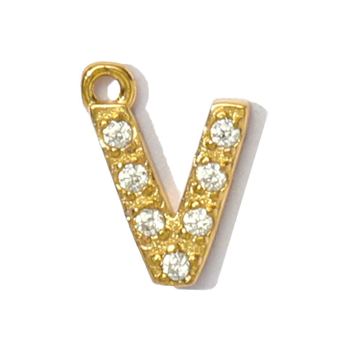 6pcs/pack French Small Cubic Zircon Alphabet Name Necklace Pendants Stainless Steel Capital A-Z 26 Letter DIY Charms Women Earring Jewelry