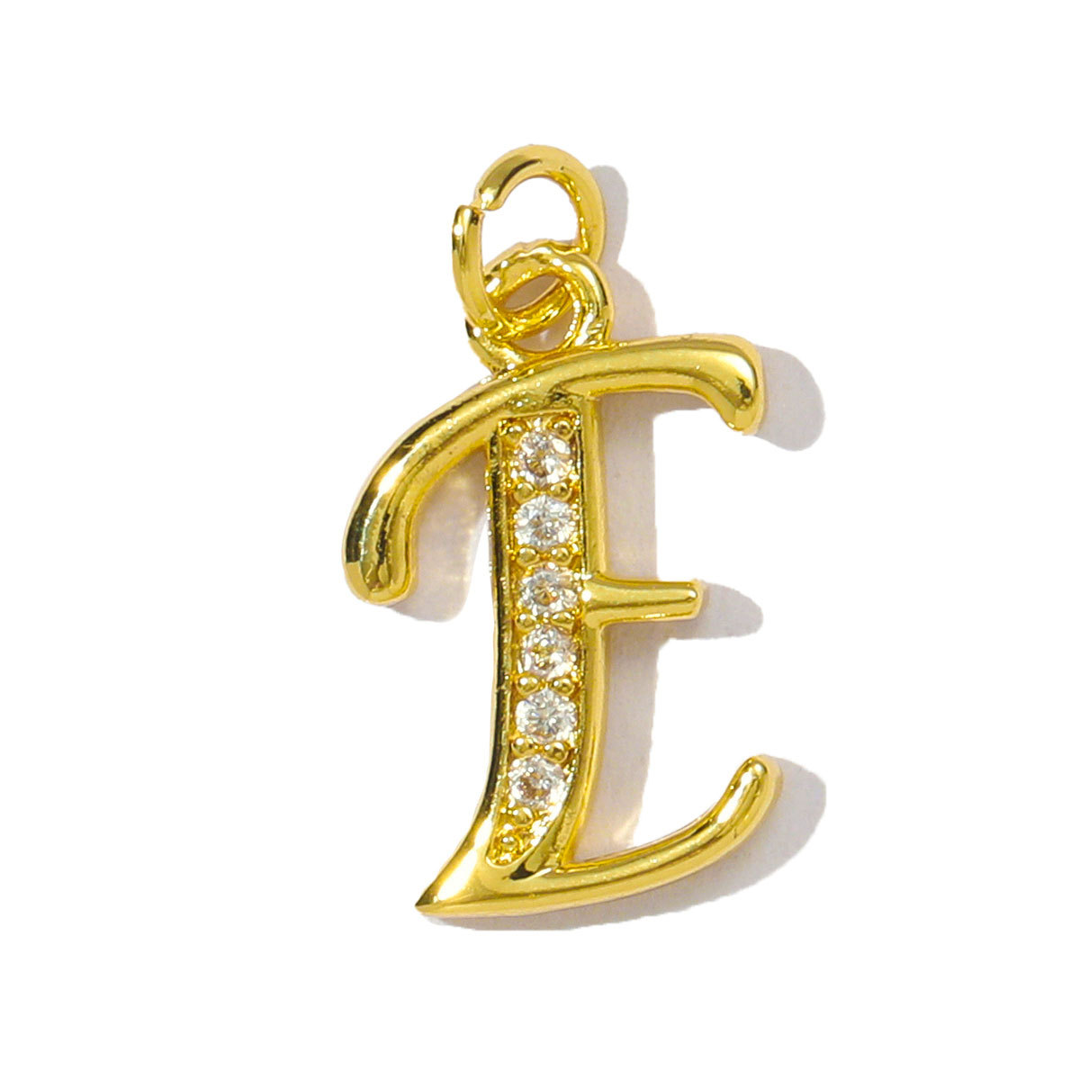 6pcs/pack Cubic Zircon Copper Initial A-Z English Letter Diy Charm Women Capital Alphabet Name Necklace Pendant Jewelry Wholesale