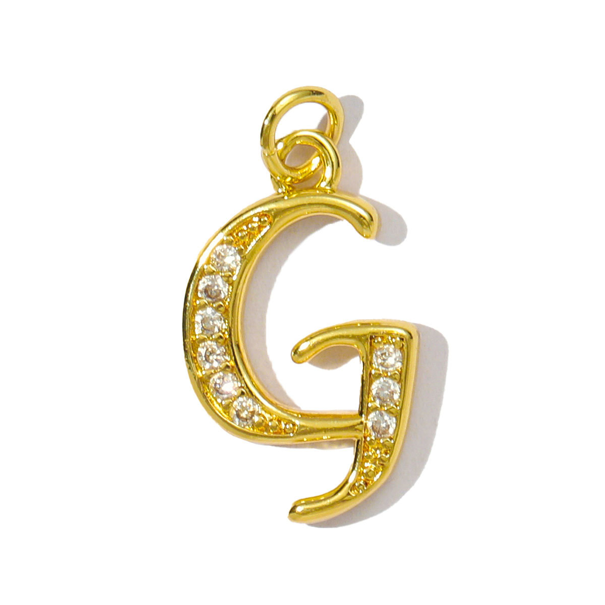 6pcs/pack Cubic Zircon Copper Initial A-Z English Letter Diy Charm Women Capital Alphabet Name Necklace Pendant Jewelry Wholesale