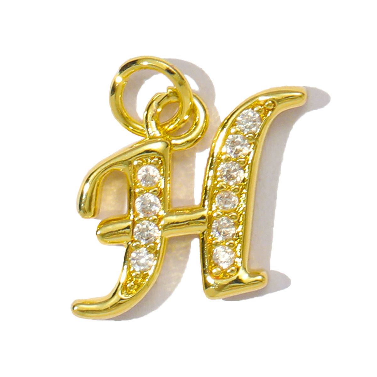 6pcs/pack Cubic Zircon Copper Initial A-Z English Letter Diy Charm Women Capital Alphabet Name Necklace Pendant Jewelry Wholesale