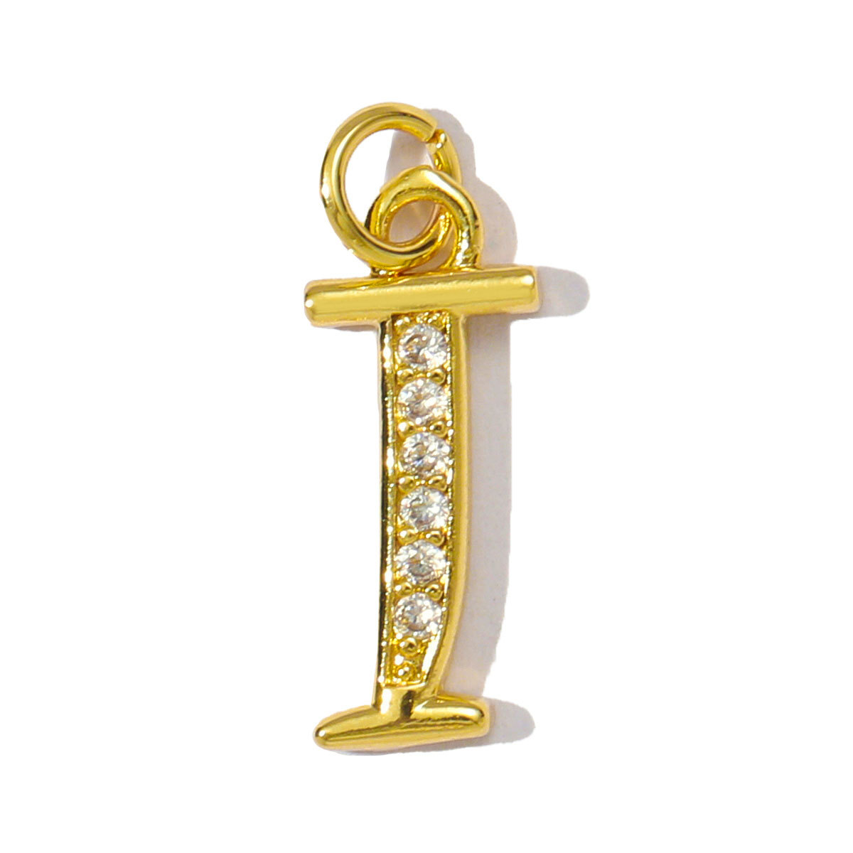6pcs/pack Cubic Zircon Copper Initial A-Z English Letter Diy Charm Women Capital Alphabet Name Necklace Pendant Jewelry Wholesale