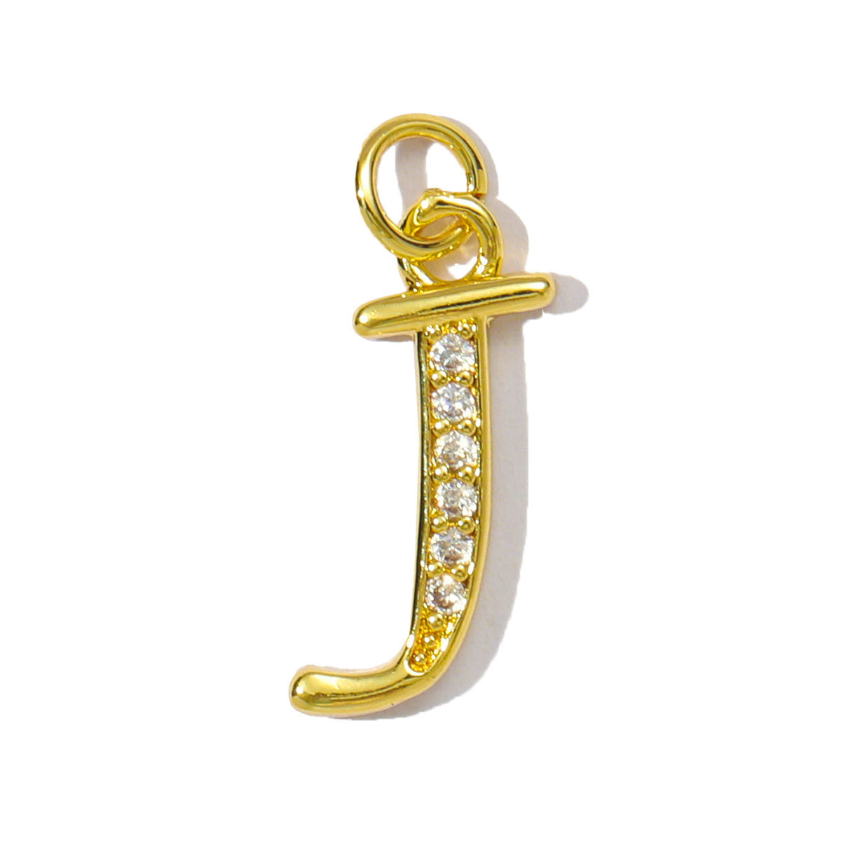 6pcs/pack Cubic Zircon Copper Initial A-Z English Letter Diy Charm Women Capital Alphabet Name Necklace Pendant Jewelry Wholesale
