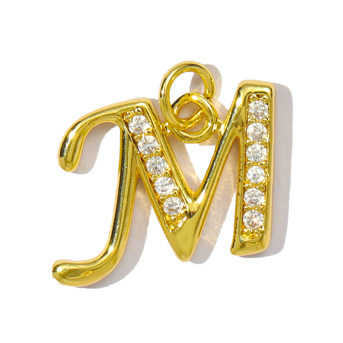 6pcs/pack Cubic Zircon Copper Initial A-Z English Letter Diy Charm Women Capital Alphabet Name Necklace Pendant Jewelry Wholesale