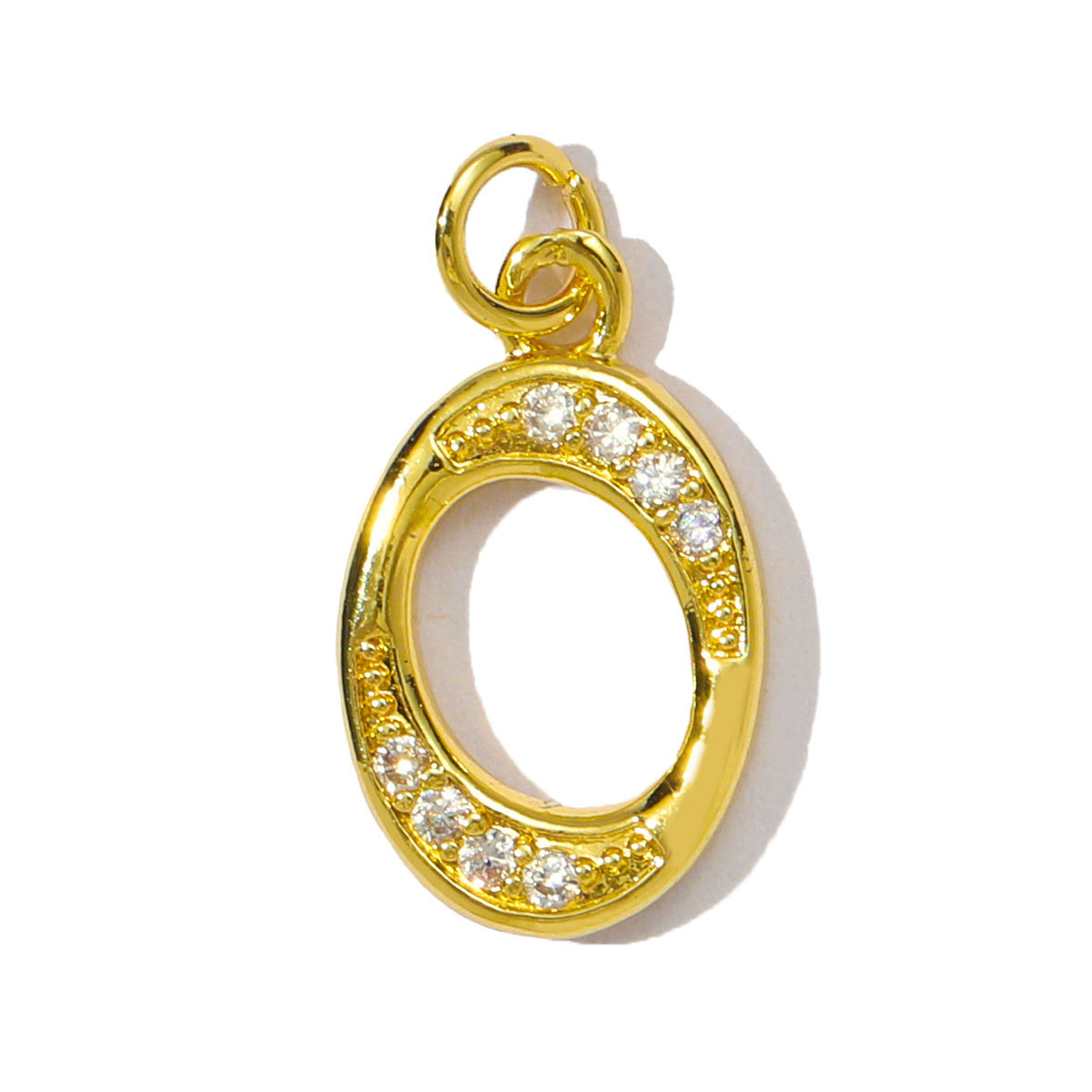6pcs/pack Cubic Zircon Copper Initial A-Z English Letter Diy Charm Women Capital Alphabet Name Necklace Pendant Jewelry Wholesale